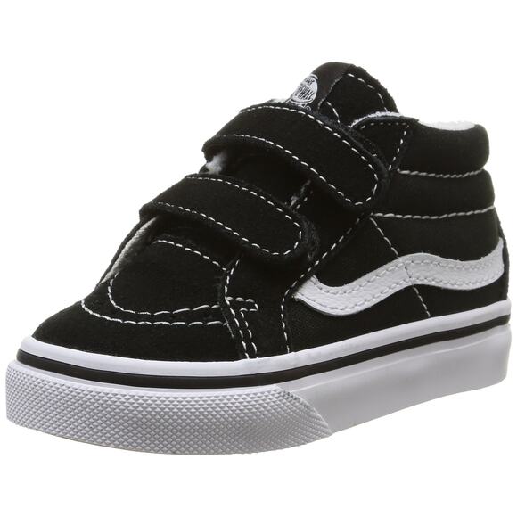 NWT VANS Infants SK8-Mid Reissue V Shoes, Black/White, Size 4T - Picture 1 of 7